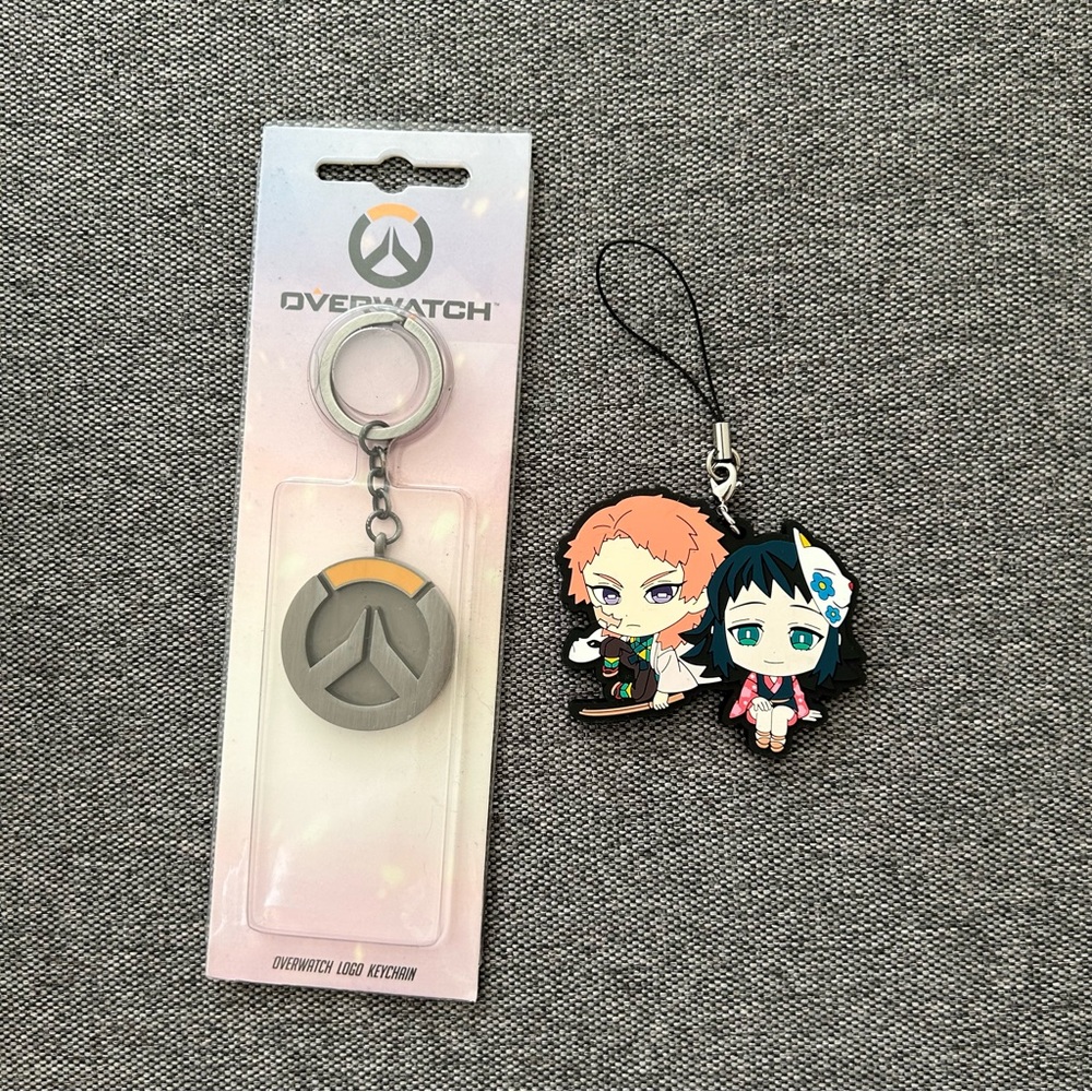 Overwatch and Demon Slayer Keychains